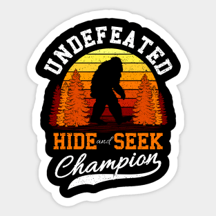 Undefeated Hide And Seek Champion Gift Sticker